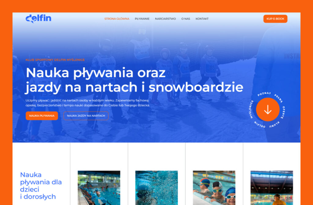 Strona internetowa dla klubu sportowego