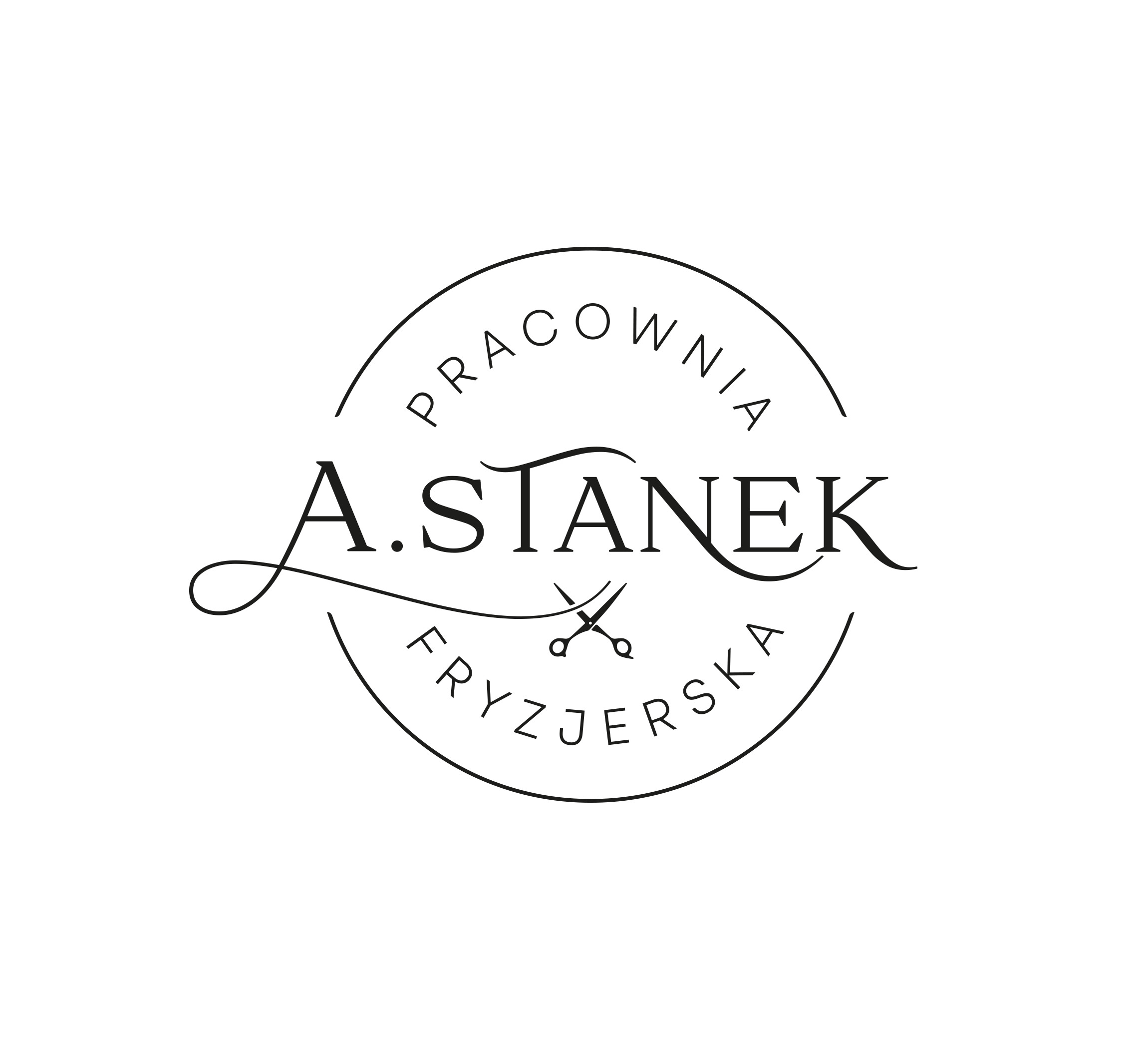 Aleksandra Stanek, pracownia fryzjerska — projekt  logo