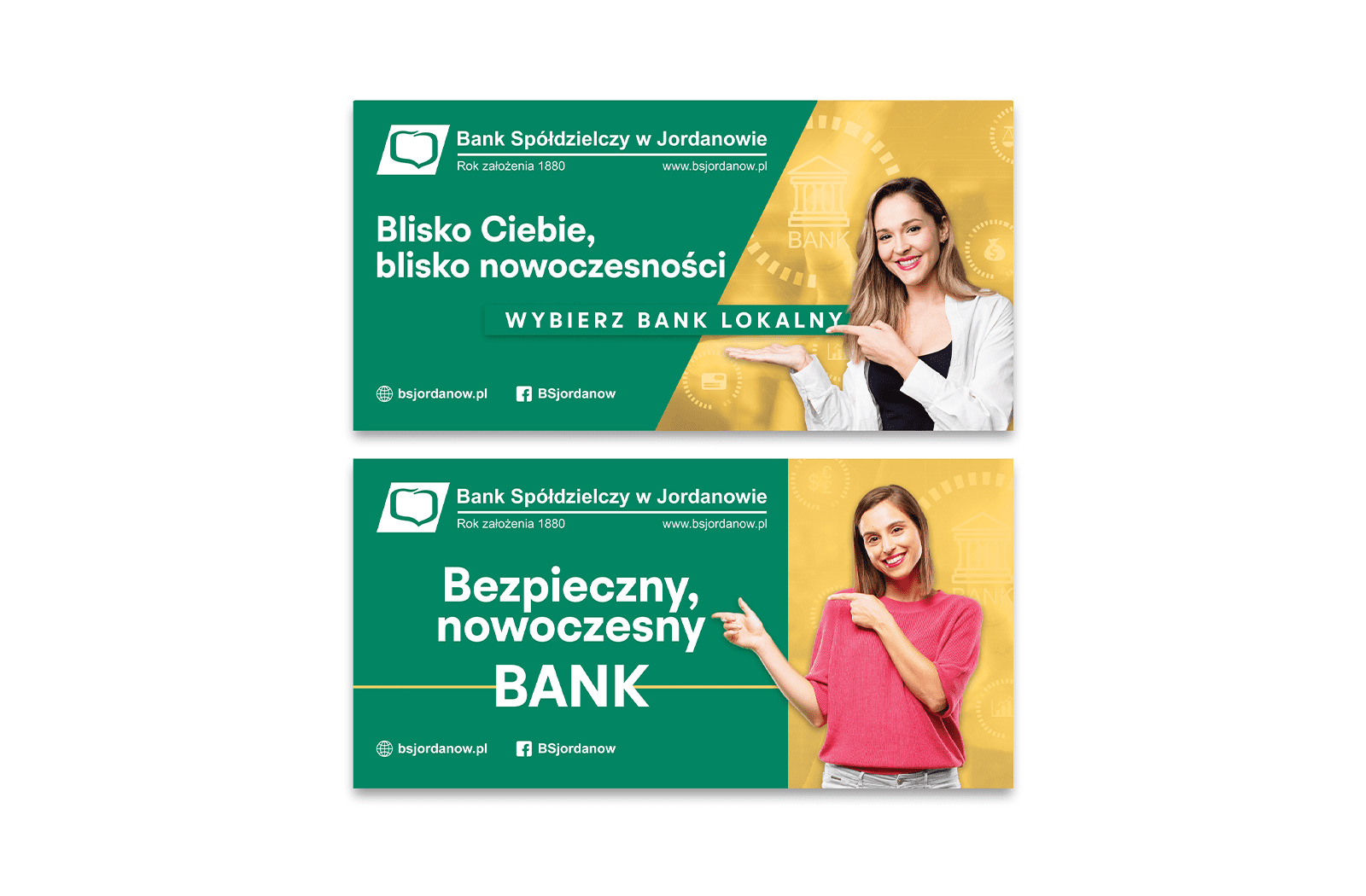 Projekt graficzny banerów dla banku